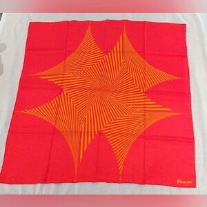 Holt Renfrew Fiorio 💯 Silk Scarf Italy Milano Vintage Rolled Hem
